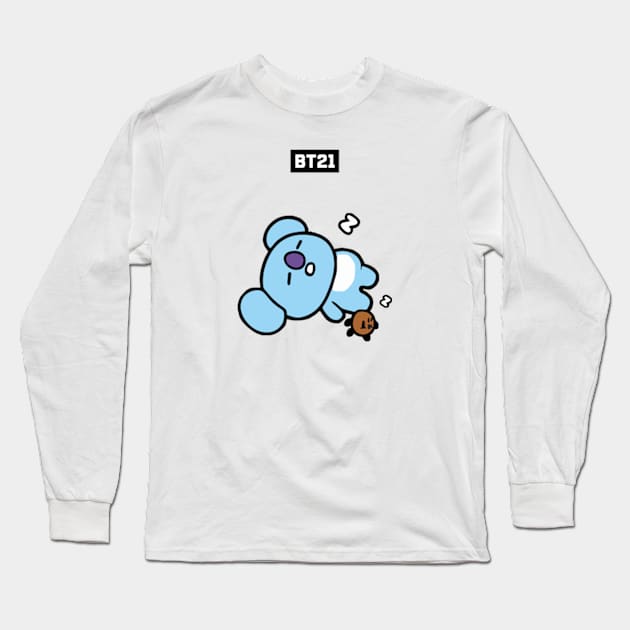 bt21 bts exclusive design 43 Long Sleeve T-Shirt by Typography Dose